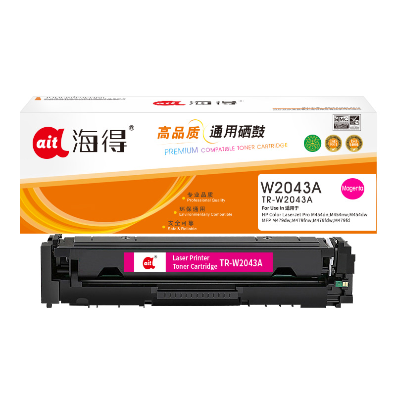 海得(ait) TR-W2043A  带芯片 适用机型：惠普M454dn M454nw M479dw M479fnw fdw fdn 打印量：2100页 硒鼓 1.00 只/支 (计价单位：支) 红色