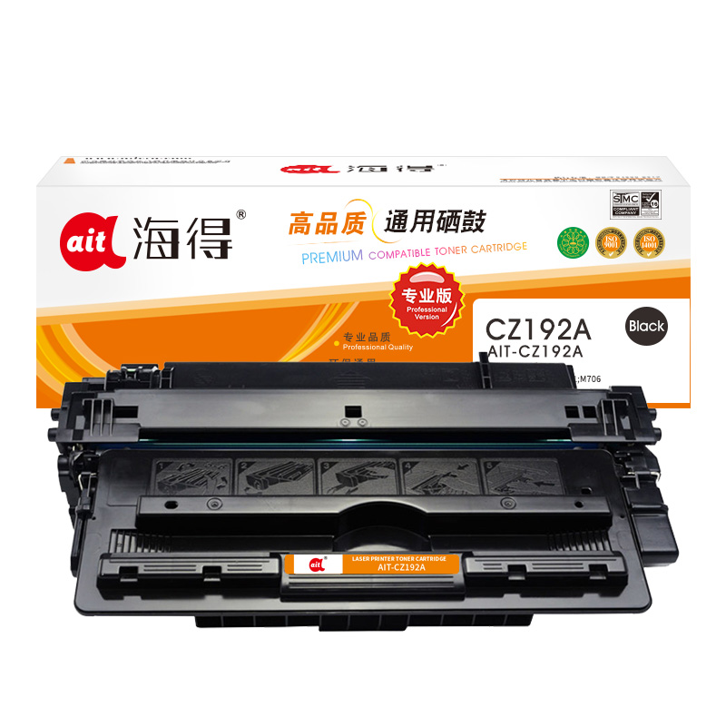 海得(ait) AIT-CZ192A    专业版 适用机型：惠普 M435nw M701 M706 打印量：12000页 硒鼓 1.00 只/盒 (计价单位：盒) 黑色
