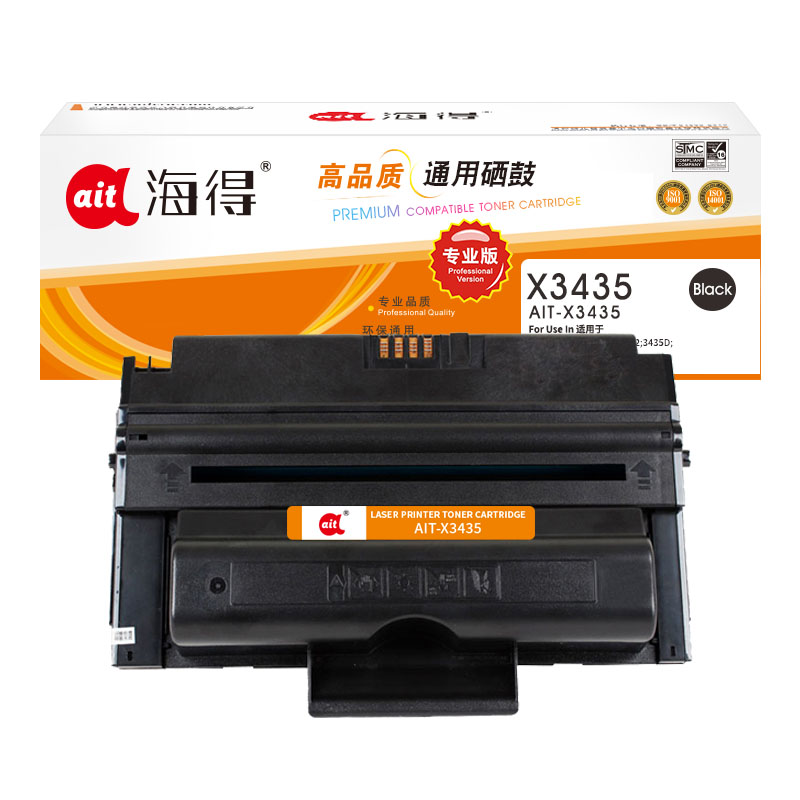 海得(ait) AIT-X3435    专业版 适用机型：施乐3435D 3435DN CWAA0762 CWAA0763 打印量：4000页 硒鼓 1.00 只/支 (计价单位：支) 黑色