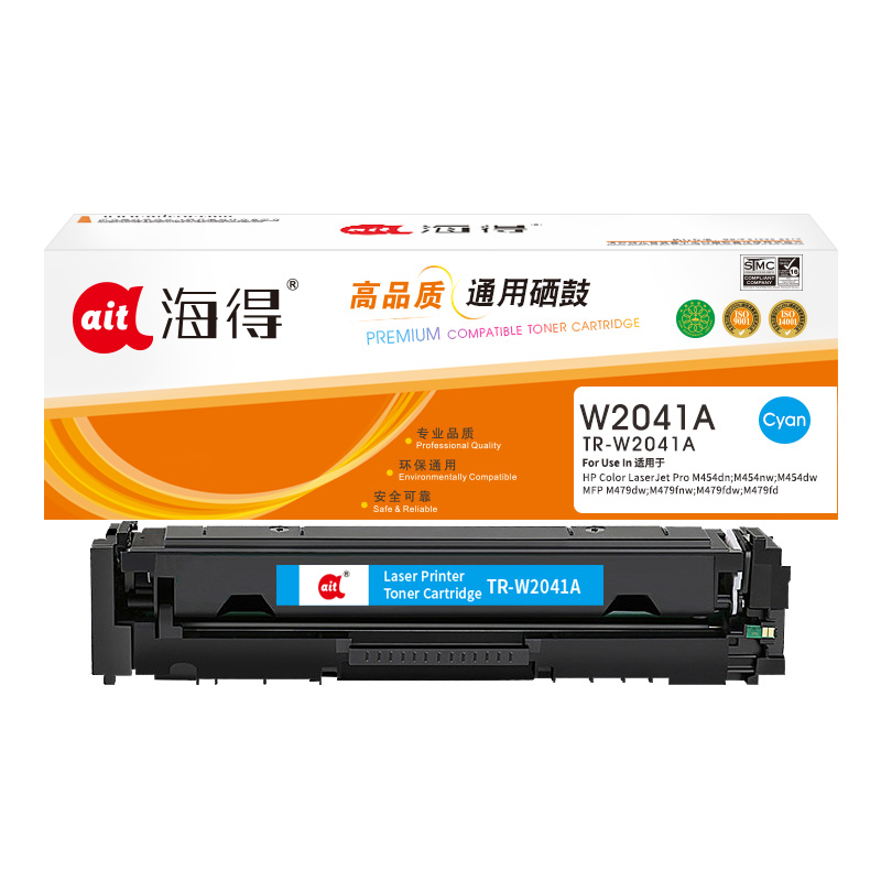 海得(ait) TR-W2041A 带芯片 适用机型：惠普M454dn M454nw M479dw M479fnw fdw fdn 打印量：2100页 硒鼓 1.00 只/支 (计价单位：支) 蓝色