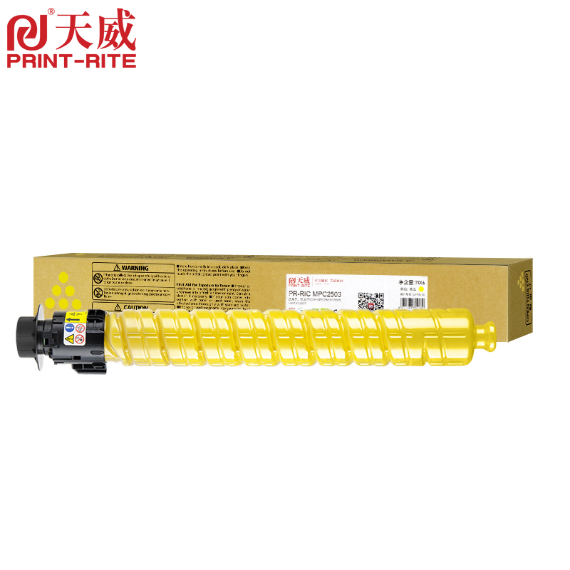 天威(PrintRite) MPC2503 适用于RICOH-MPC2503-70G-10000页 黄复粉粉盒带芯片 硒鼓 1.00 只/支 (计价单位：支) 黄色