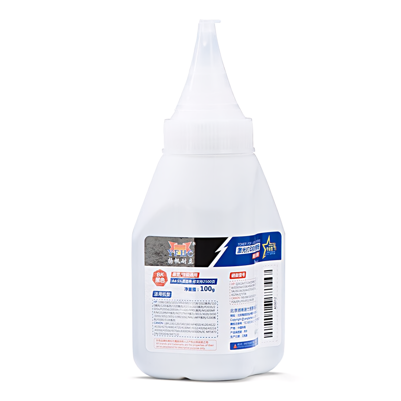 扬帆耐立（YFHC） Q2612A惠普/佳能通用瓶装 100g/瓶 适用惠普HP Q2612A 碳粉 (计价单位：瓶) 黑色