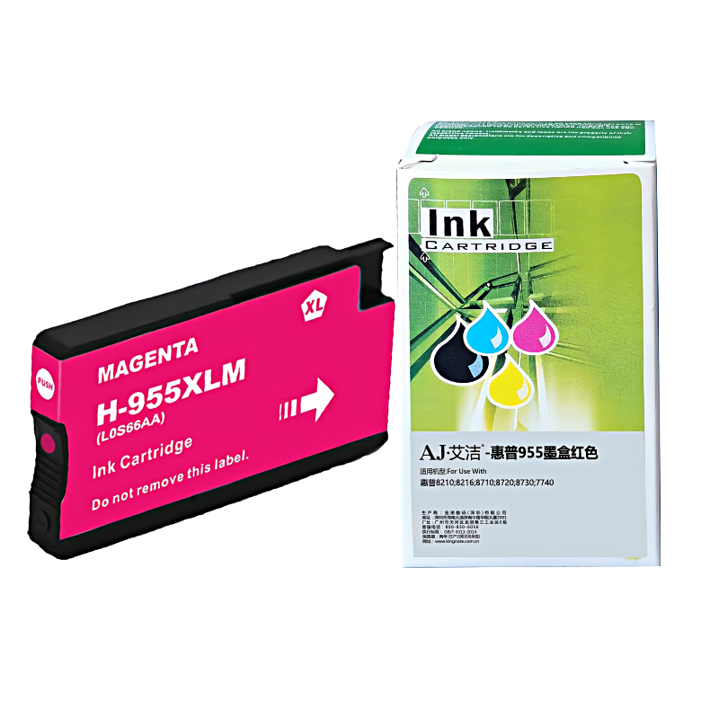 艾洁(AJ) 955XLM 打印量700页 适用惠普HP8210871087208730 墨盒 (计价单位：盒) 红色