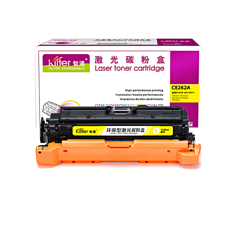 智通(ZT) CE262A 11000页 适用惠普HP LaserJet CP4025 CP4525 硒鼓 1.00 只/个 (计价单位：个) 黄色