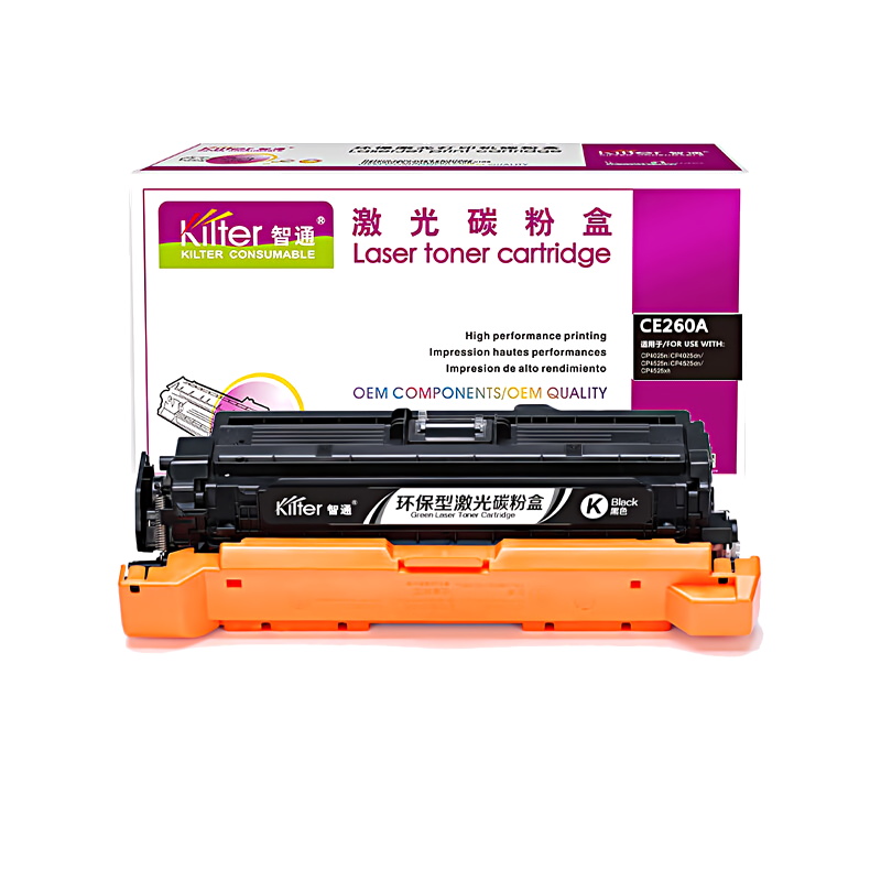 智通(ZT) CE260A 标准版 打印量8500页 适用机型惠普HP LaserJet CP4025 CP4525 硒鼓 1.00 只/个 (计价单位：个) 黑色