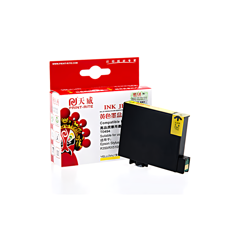 天威(PrintRite) 专业装 86T T0494 适用于EPSON T0494/R210/R230 YL 墨盒 1.00 盒/支 (计价单位：支) 黄色