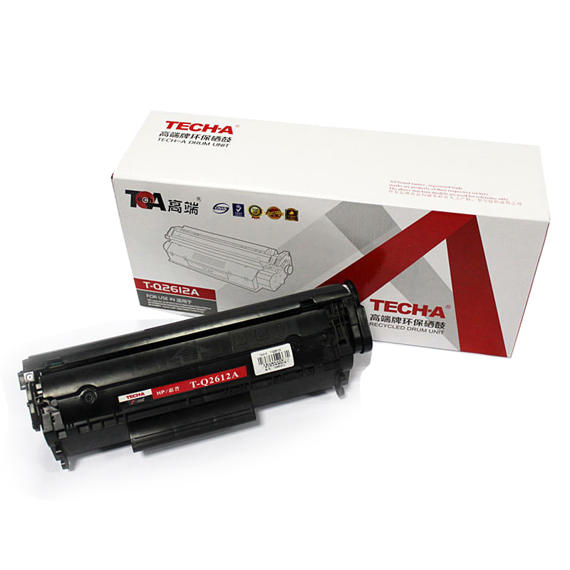 高端 T-Q2612A 打印量2200页 适用惠普12A硒鼓m1005 1010墨粉1020打印机1018 3055墨盒 硒鼓 1.00 只/个 (计价单位：个) 黑色