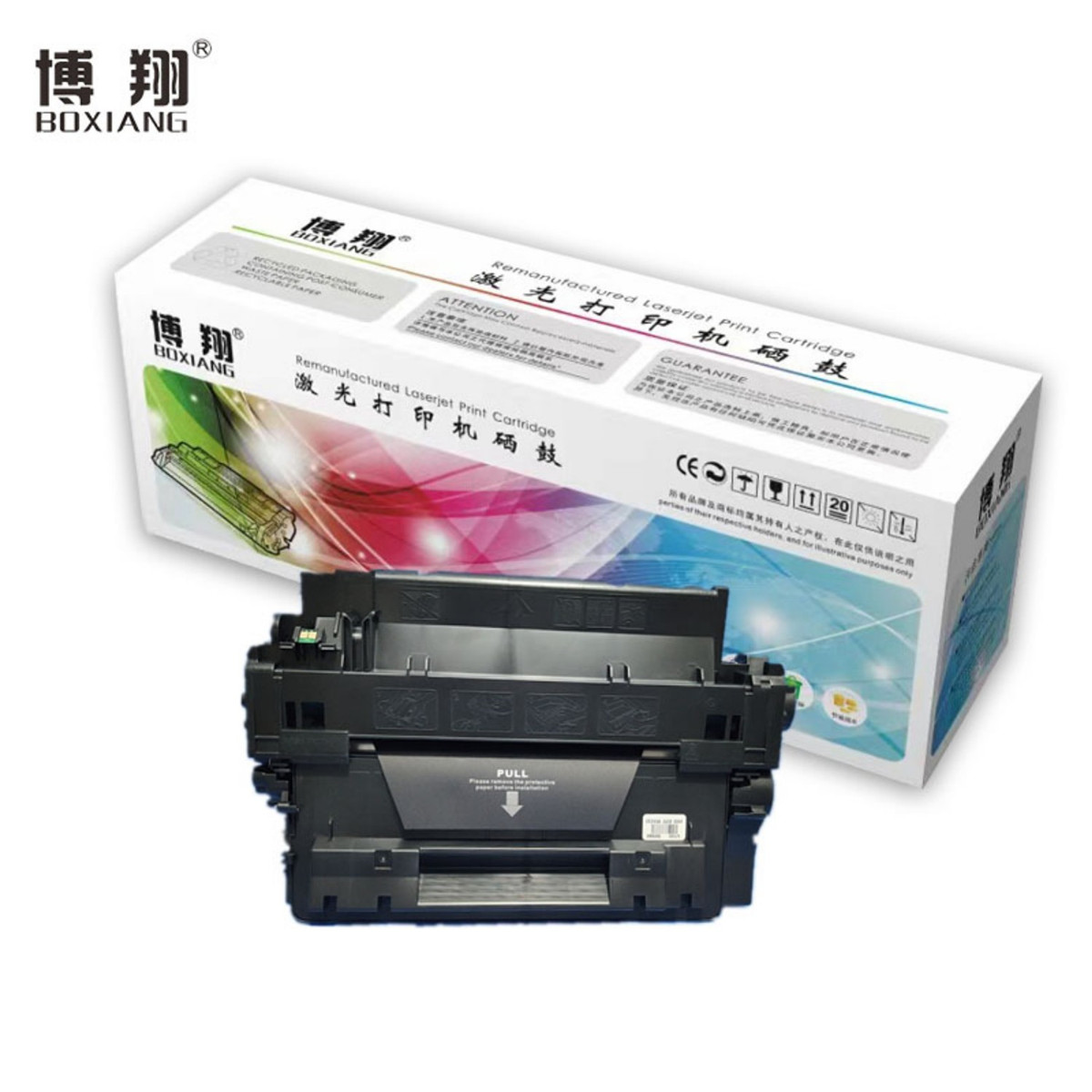 博翔(BOXIANG) CE255A 打印量6000页 适用惠普P3011 P3015 P3015D P3015DN P3015X P3016 M521 硒鼓 1.00 只/支 (计价单位：支) 黑色